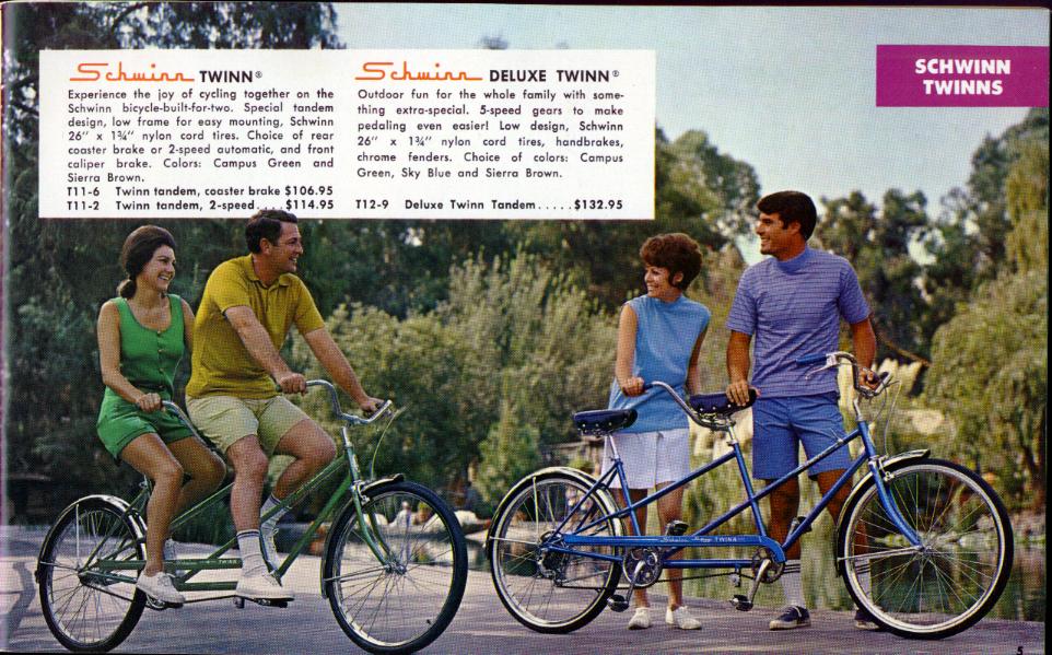 schwinn twinn tandem 26 wheel bicycle