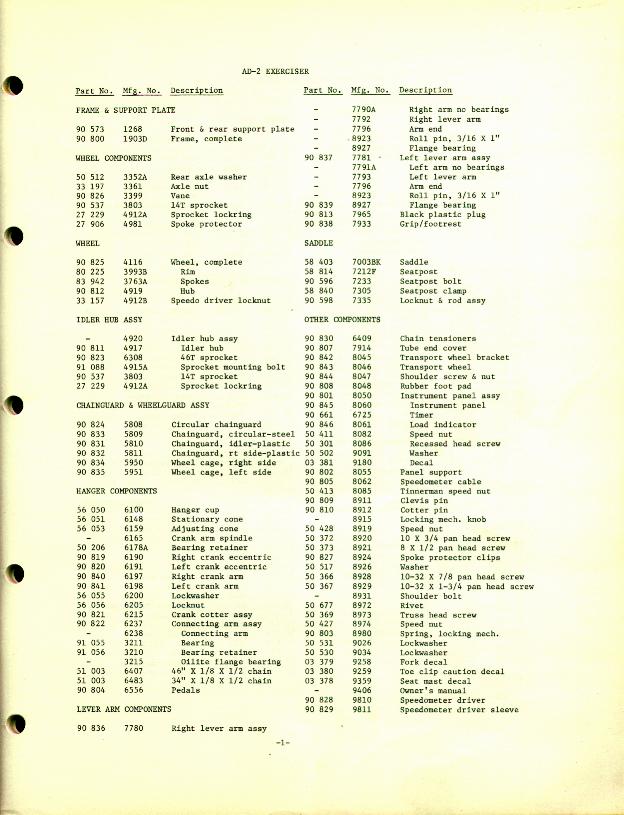 1979 Dealer Specs pg 1